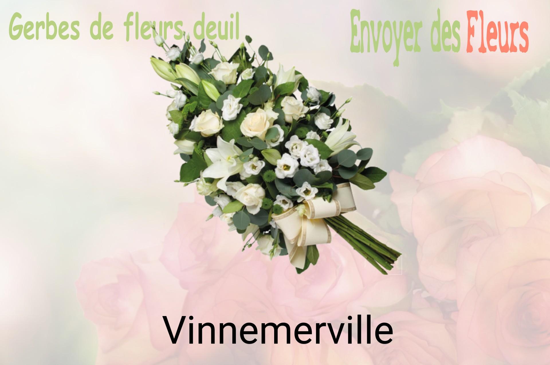 Gerbe de fleurs de deuil livrée à Vinnemerville